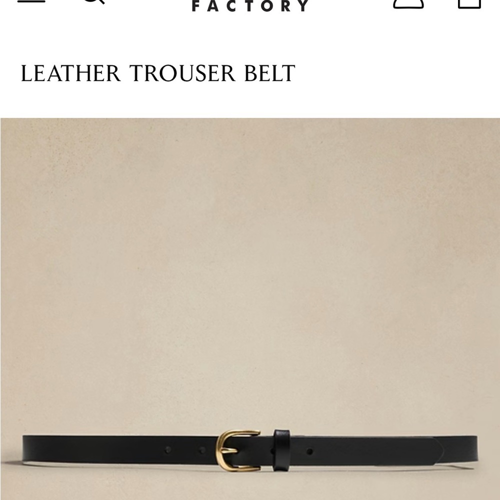 Banana Republic Factory Black Leather Trouser Belt XXL
